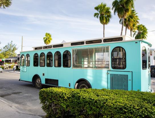 public trolley in turks and caicos